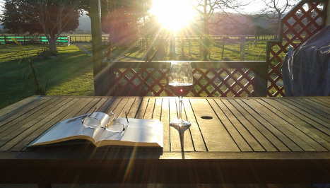 Sunrise over a table