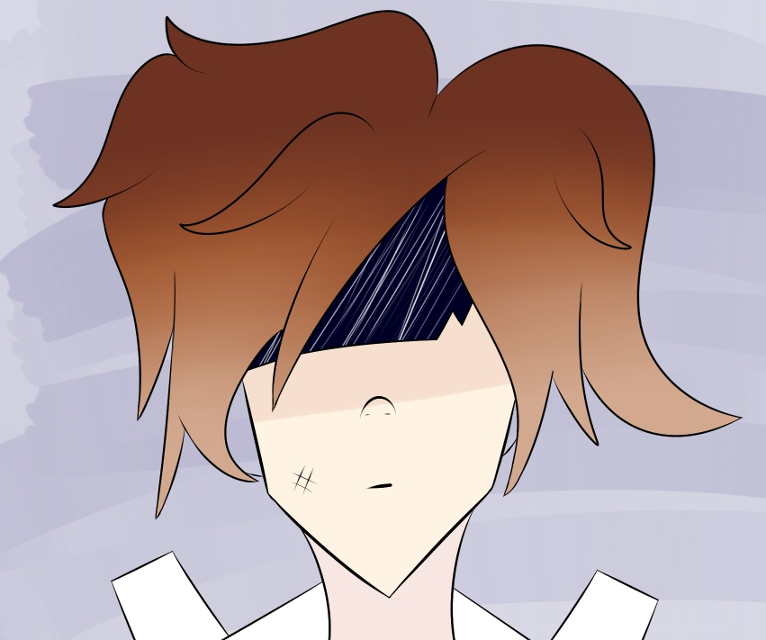 Masked character with brown hair image