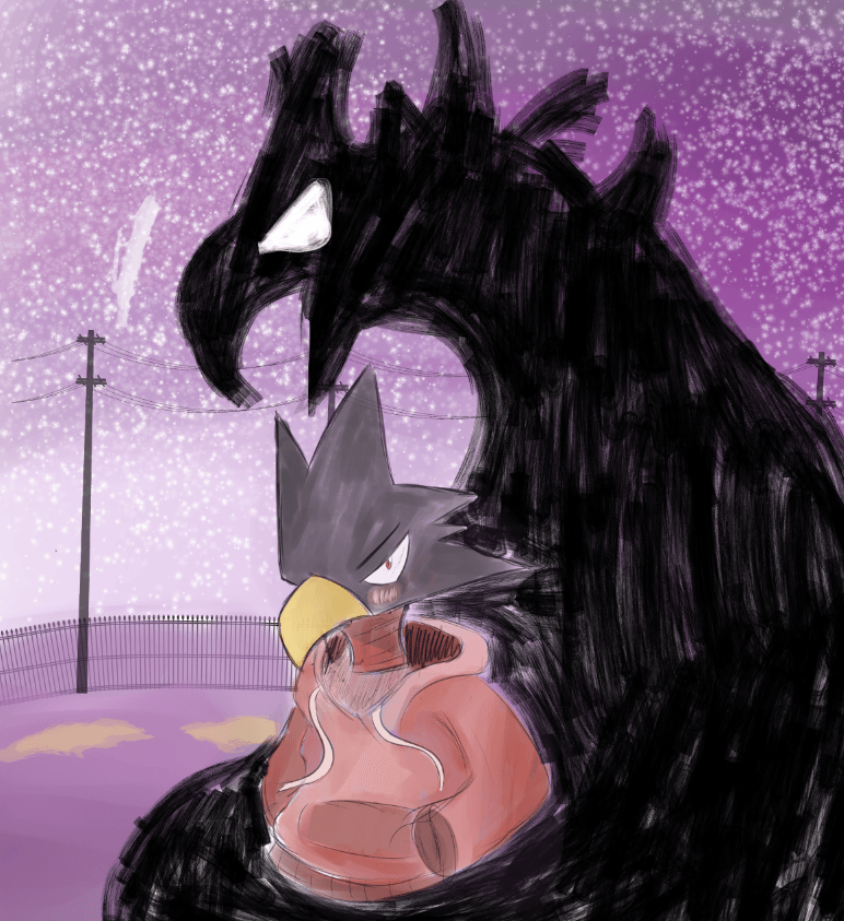 Drawing of the character Fumikage Tokoyami