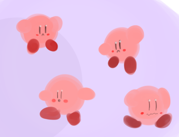 Many drawings of Kirby
